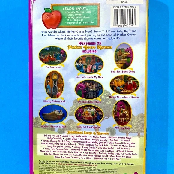 BARNEY THE PURPLE DINOSAUR VTG 1999 BARNEY’S RHYME TIME RHYTHM VHS IN CASE FUN! - Picture 5 of 9